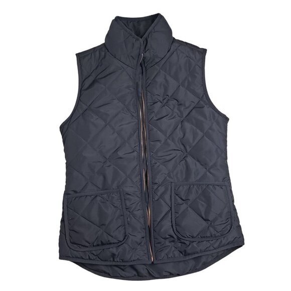 Market & Spruce Navy blue sleeveless quilted vest, size Small - Picture 3 of 5